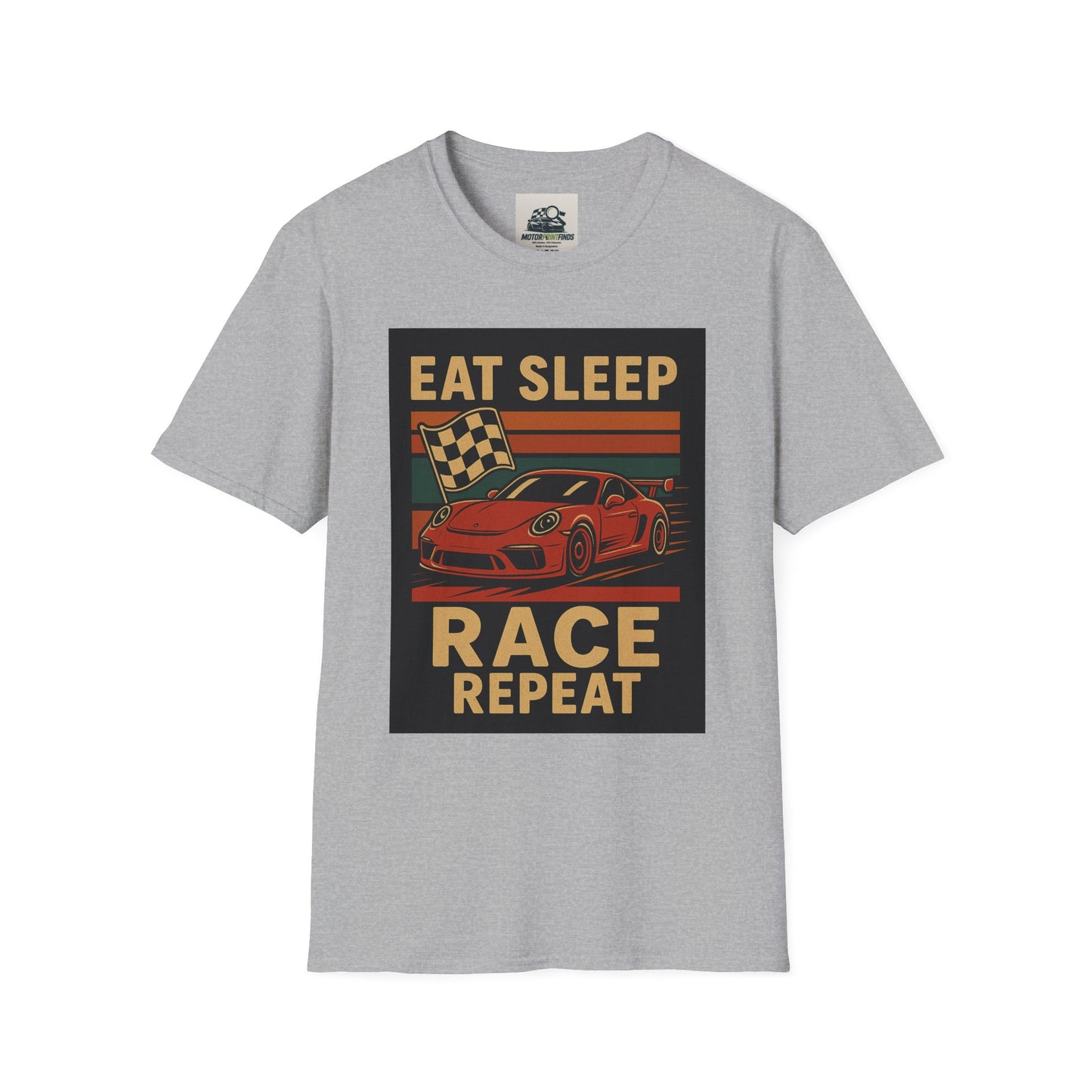 Racing Enthusiast T-Shirt - Eat Sleep Race Repeat