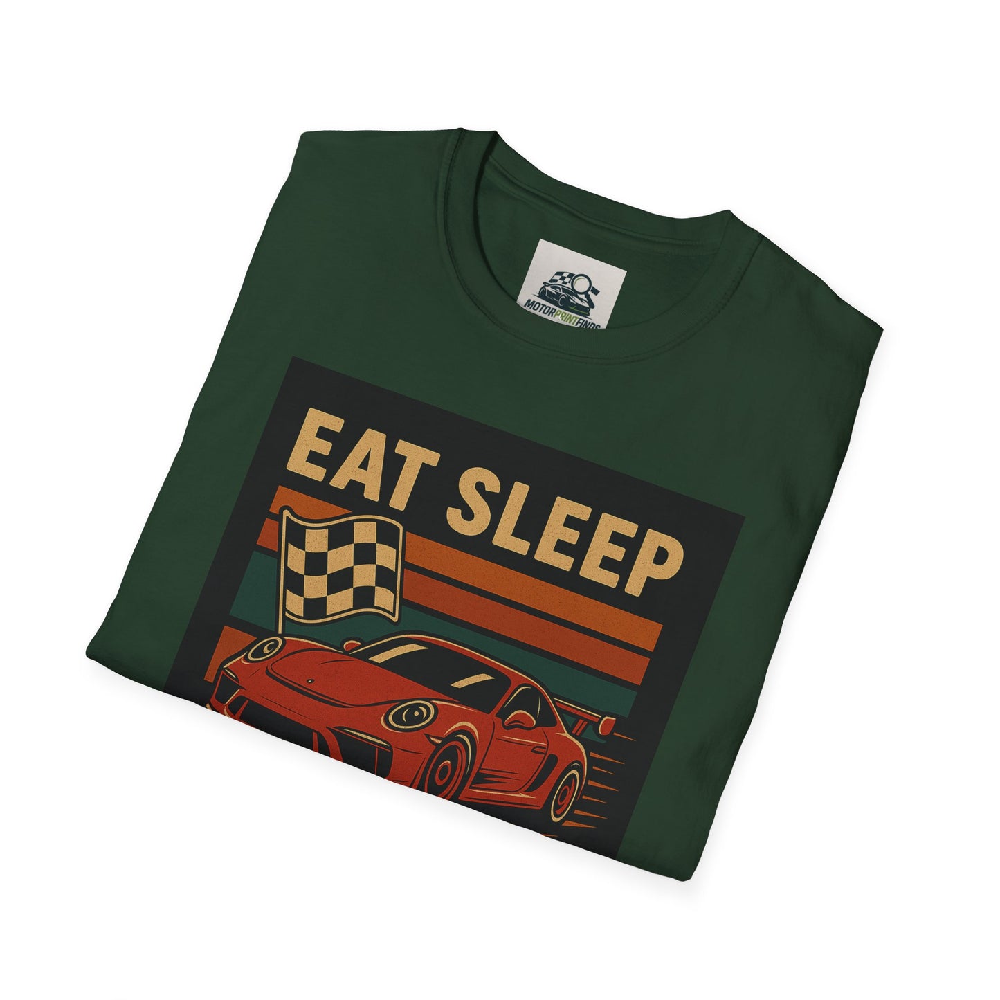 Racing Enthusiast T-Shirt - Eat Sleep Race Repeat