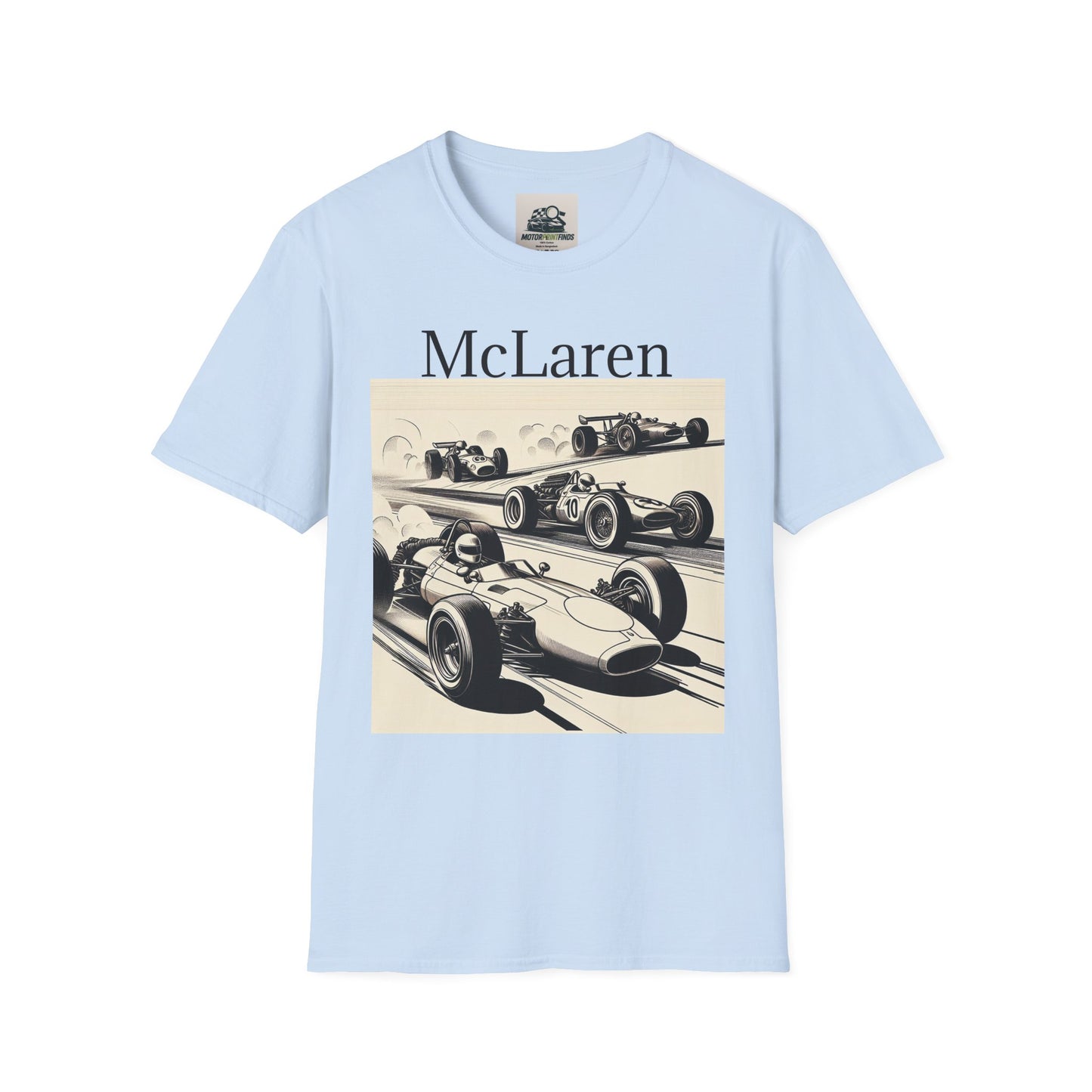 Vintage McLaren Racing T-Shirt, Car Enthusiast Gift, Unisex Softstyle Tee, Motorsport Apparel, Father's Day Gift