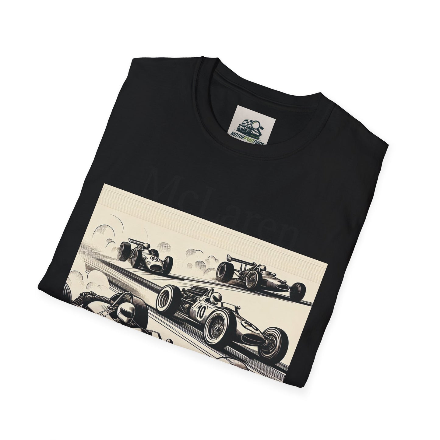 Vintage McLaren Racing T-Shirt, Car Enthusiast Gift, Unisex Softstyle Tee, Motorsport Apparel, Father's Day Gift