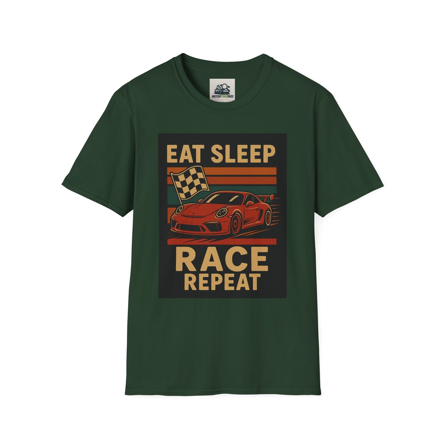 Racing Enthusiast T-Shirt - Eat Sleep Race Repeat