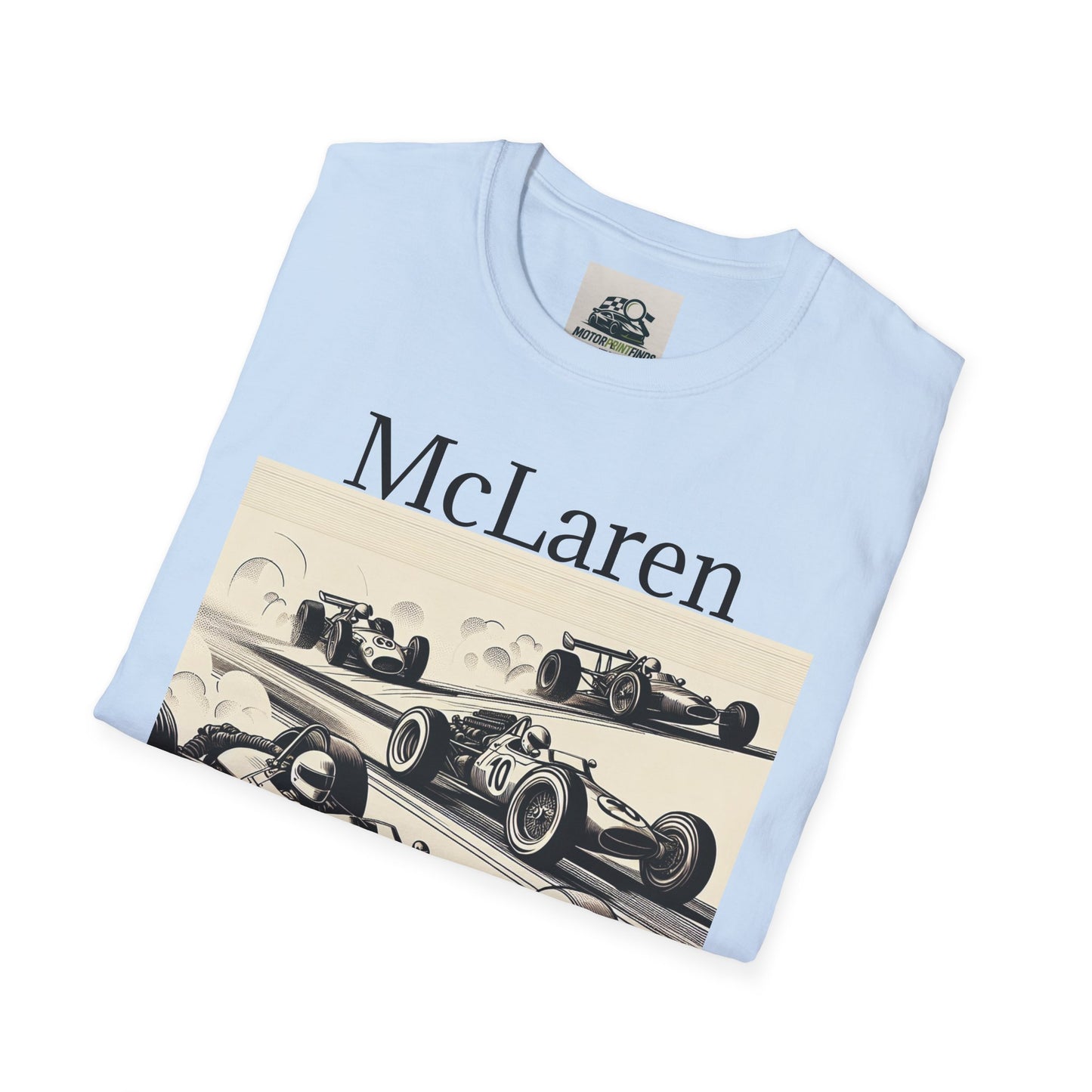 Vintage McLaren Racing T-Shirt, Car Enthusiast Gift, Unisex Softstyle Tee, Motorsport Apparel, Father's Day Gift