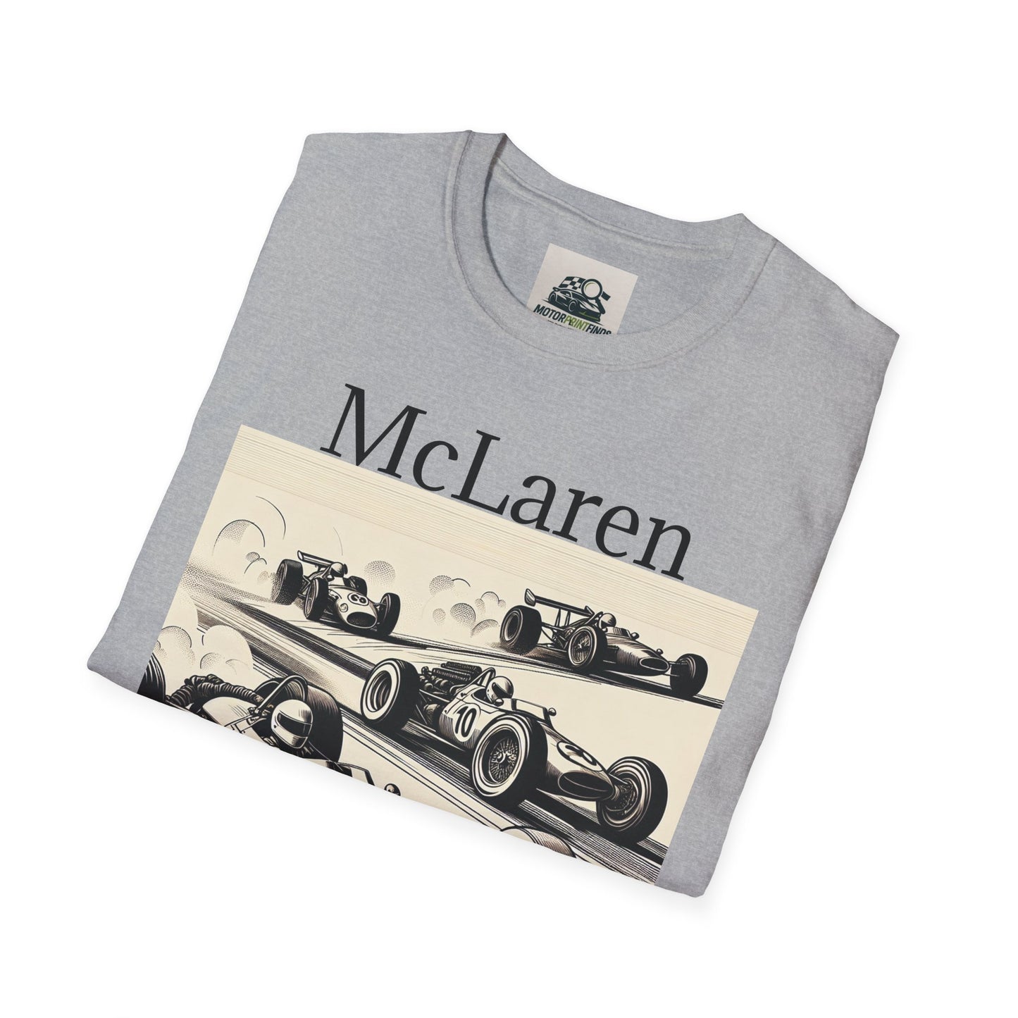 Vintage McLaren Racing T-Shirt, Car Enthusiast Gift, Unisex Softstyle Tee, Motorsport Apparel, Father's Day Gift