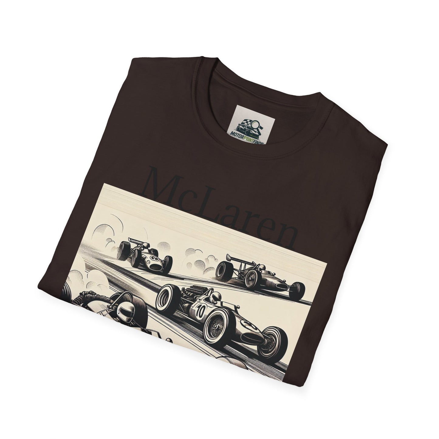 Vintage McLaren Racing T-Shirt, Car Enthusiast Gift, Unisex Softstyle Tee, Motorsport Apparel, Father's Day Gift