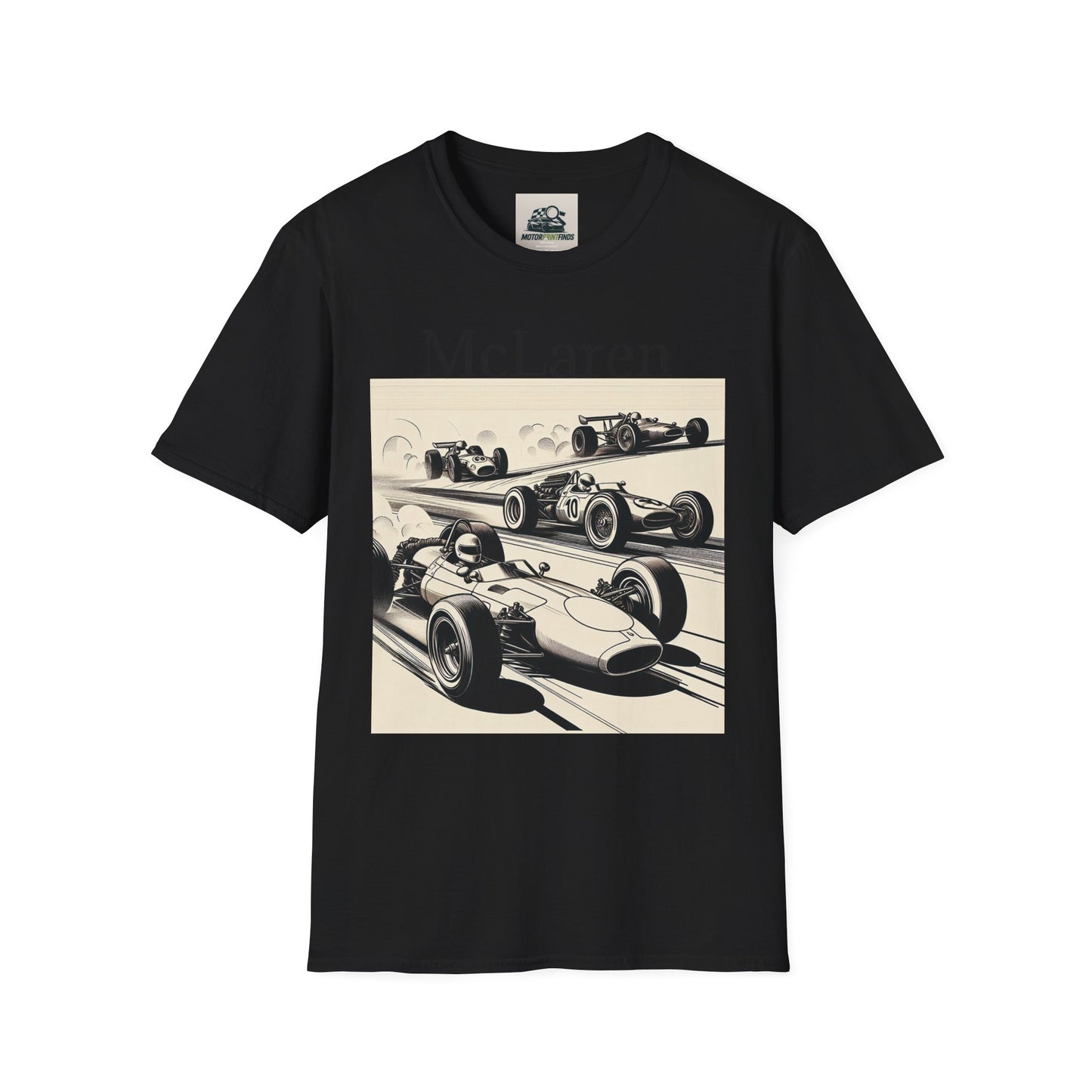 Vintage McLaren Racing T-Shirt, Car Enthusiast Gift, Unisex Softstyle Tee, Motorsport Apparel, Father's Day Gift