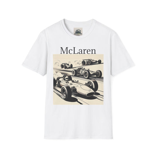 Vintage McLaren Racing T-Shirt, Car Enthusiast Gift, Unisex Softstyle Tee, Motorsport Apparel, Father's Day Gift